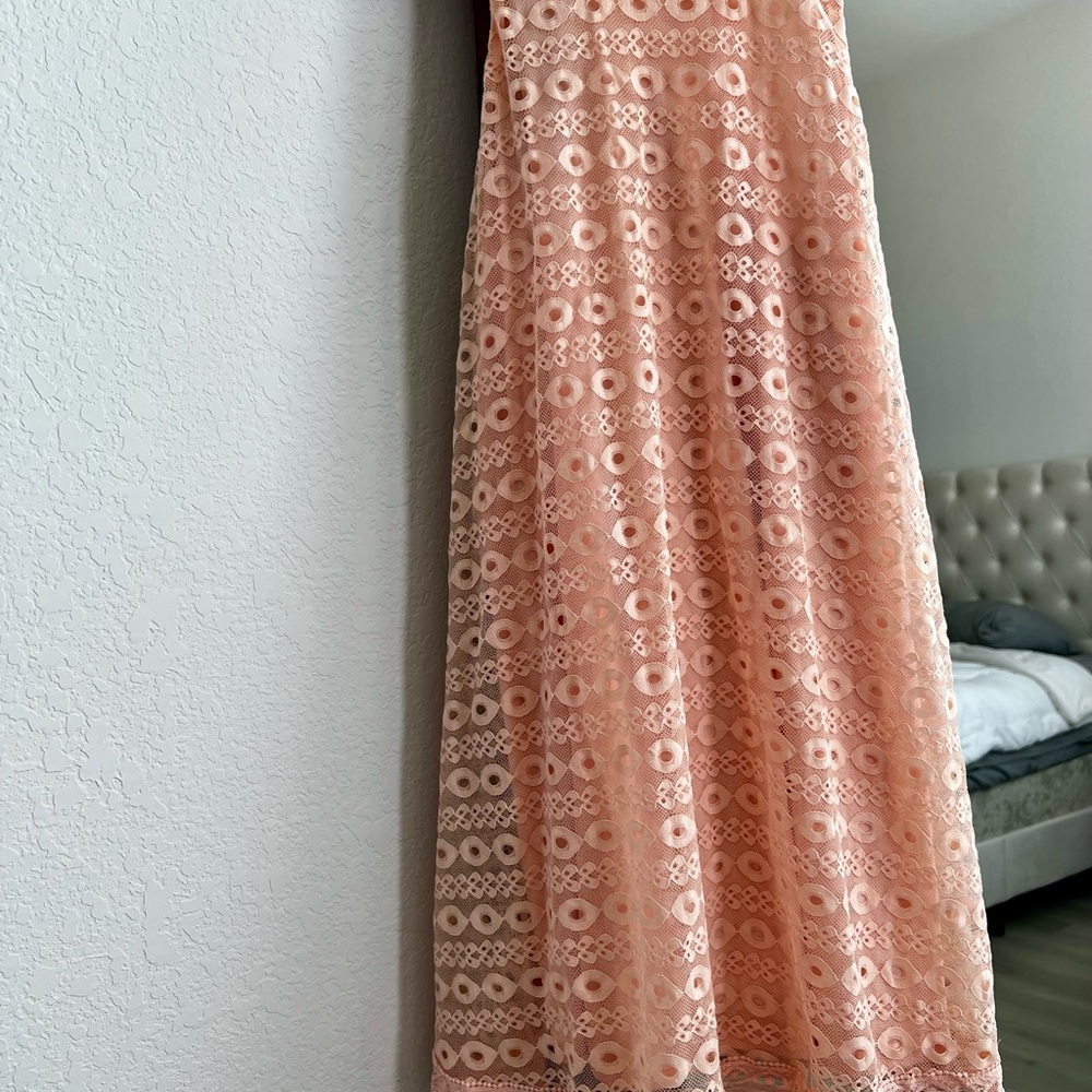 Francesca’s Peach Lace Dress